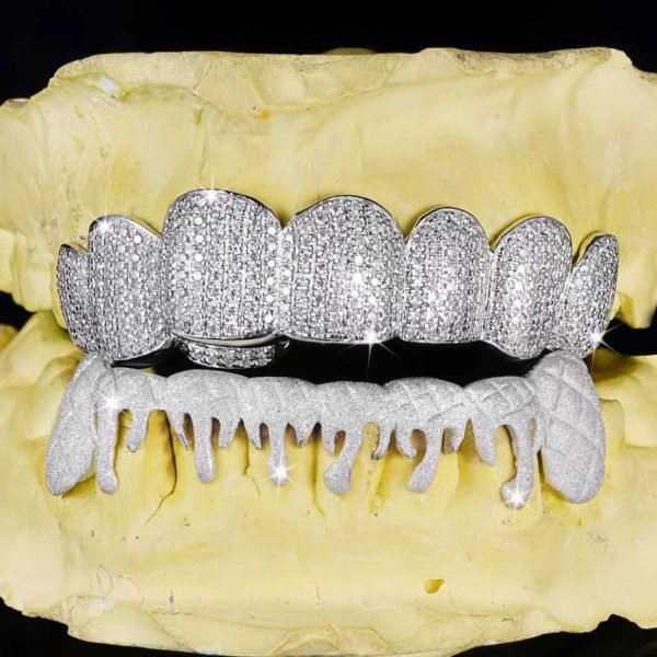 Moissanite Drippy Grillz 14K Gold - Image 2