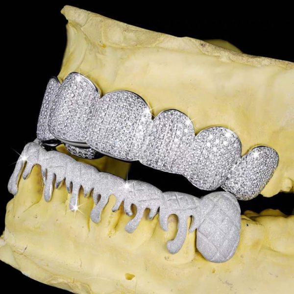 Moissanite Drippy Grillz 14K Gold - Image 3