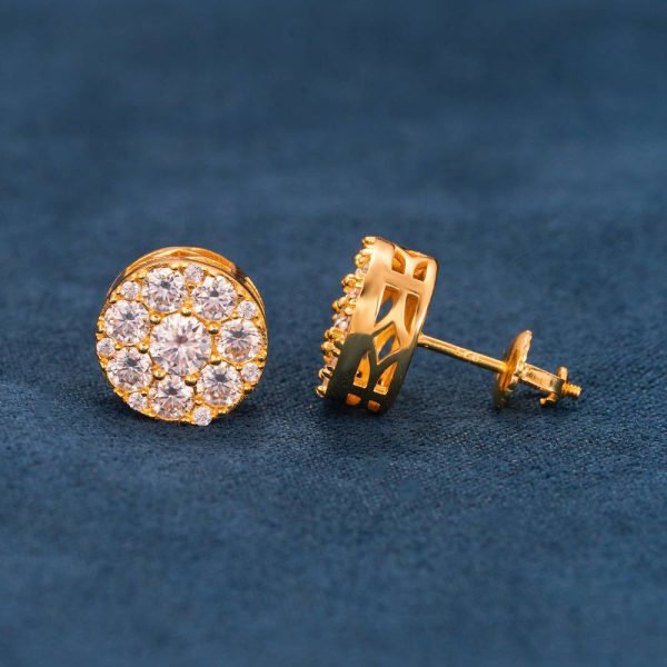 10MM Moissanite Cluster Halo Stud Earrings - Image 7