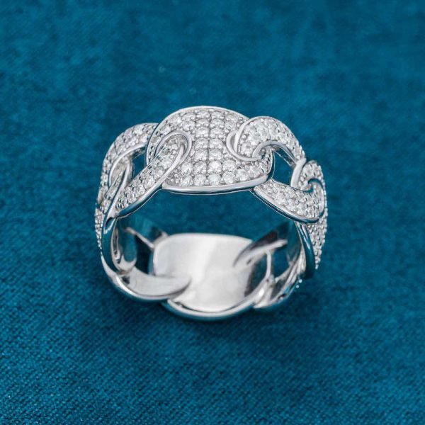 Moissanite Mariner Link Ring 14K Gold - Image 5