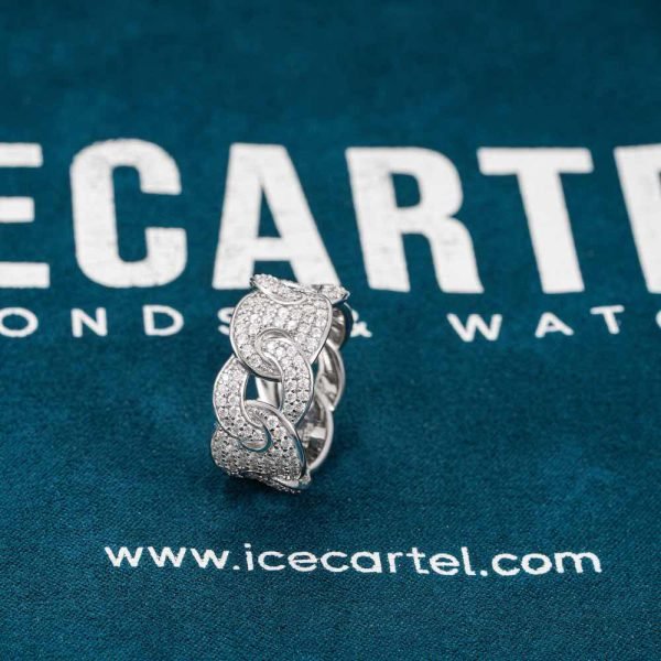 Moissanite Mariner Link Ring 14K Gold - Image 6