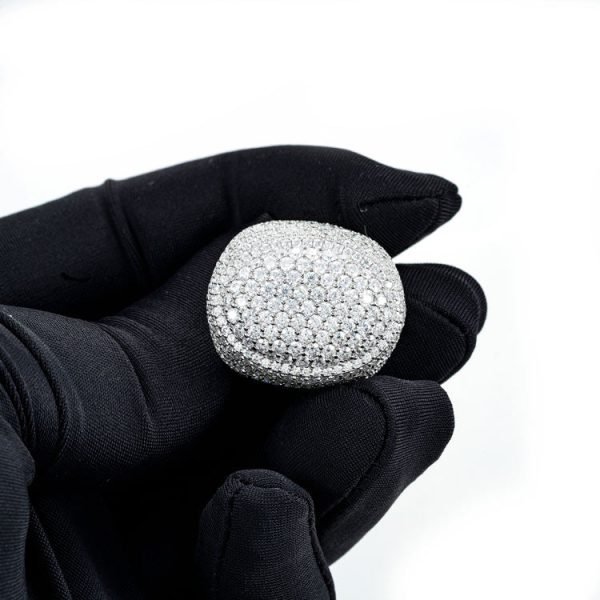 Moissanite Signet Ring 14K Gold - Image 2