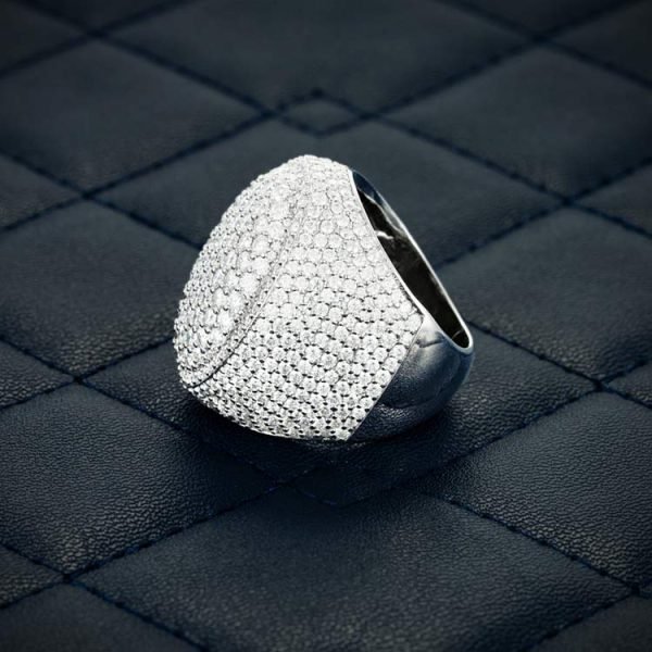 Moissanite Signet Ring 14K Gold - Image 5
