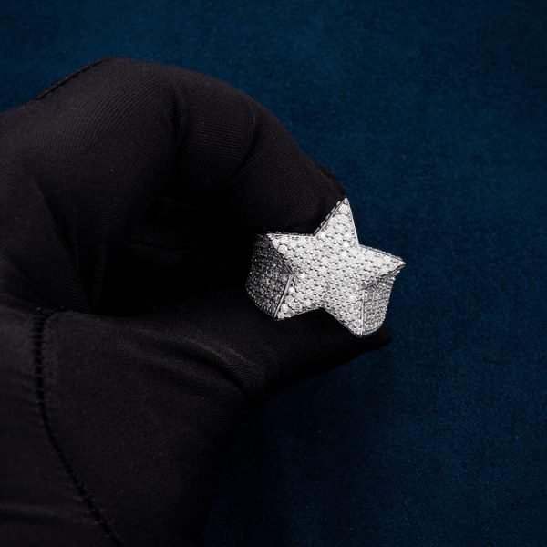 Moissanite Star Ring 14K Gold - Image 4