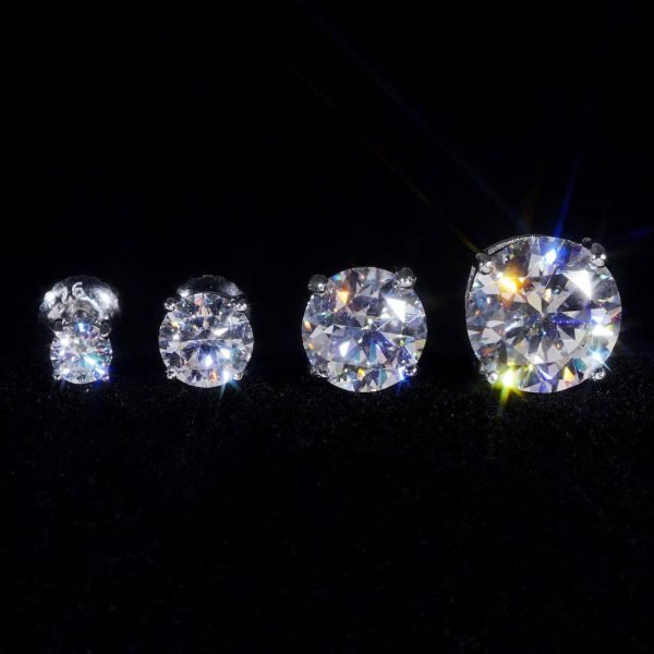 VVS Moissanite Stud Earrings (ALL SIZES) - Image 4