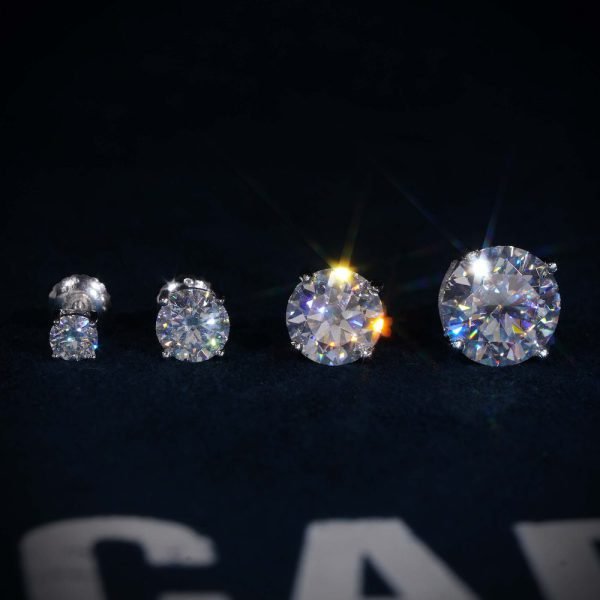 VVS Moissanite Stud Earrings (ALL SIZES) - Image 12