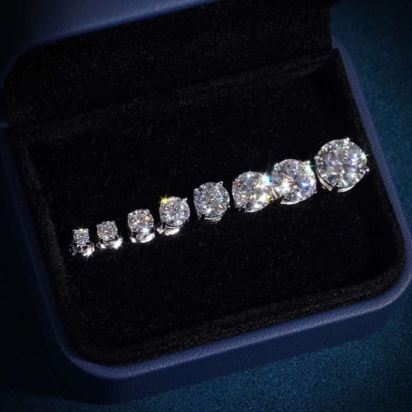 VVS Moissanite Stud Earrings (ALL SIZES) - Image 13