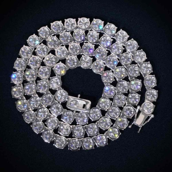 Moissanite Tennis Chain 14K Gold (ALL SIZES) - Image 18