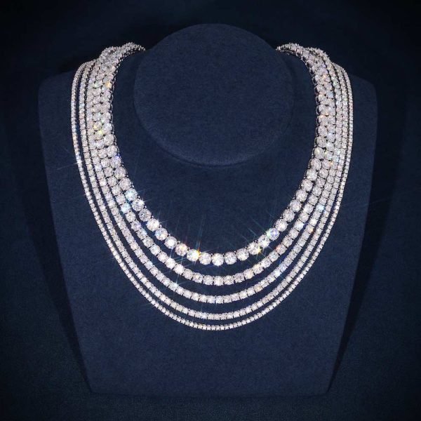 Moissanite Tennis Chain 14K Gold (ALL SIZES) - Image 14