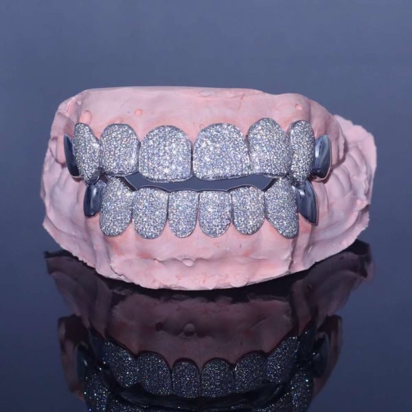 Plain Tusk Diamond Grillz 14K Gold - Image 2