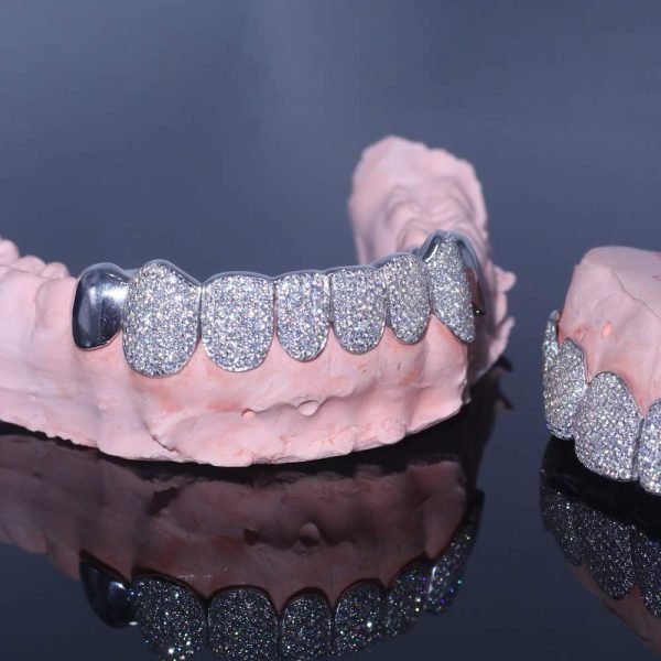Plain Tusk Diamond Grillz 14K Gold - Image 4
