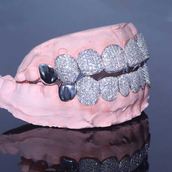 Plain Tusk Diamond Grillz 14K Gold - Image 3