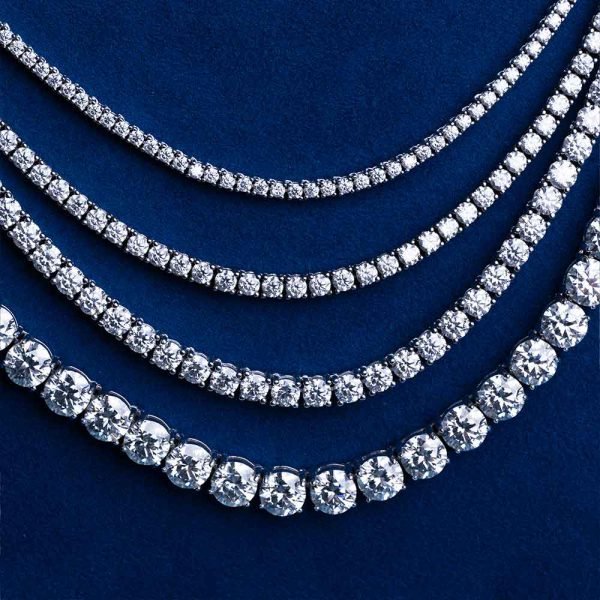 Moissanite Tennis Chain 14K Gold (ALL SIZES) - Image 22