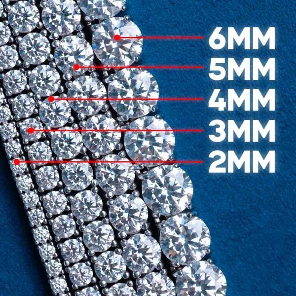 Moissanite Tennis Chain 14K Gold (ALL SIZES) - Image 20