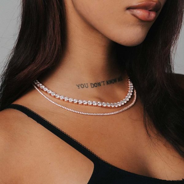 Moissanite Tennis Chain 14K Gold (ALL SIZES) - Image 8