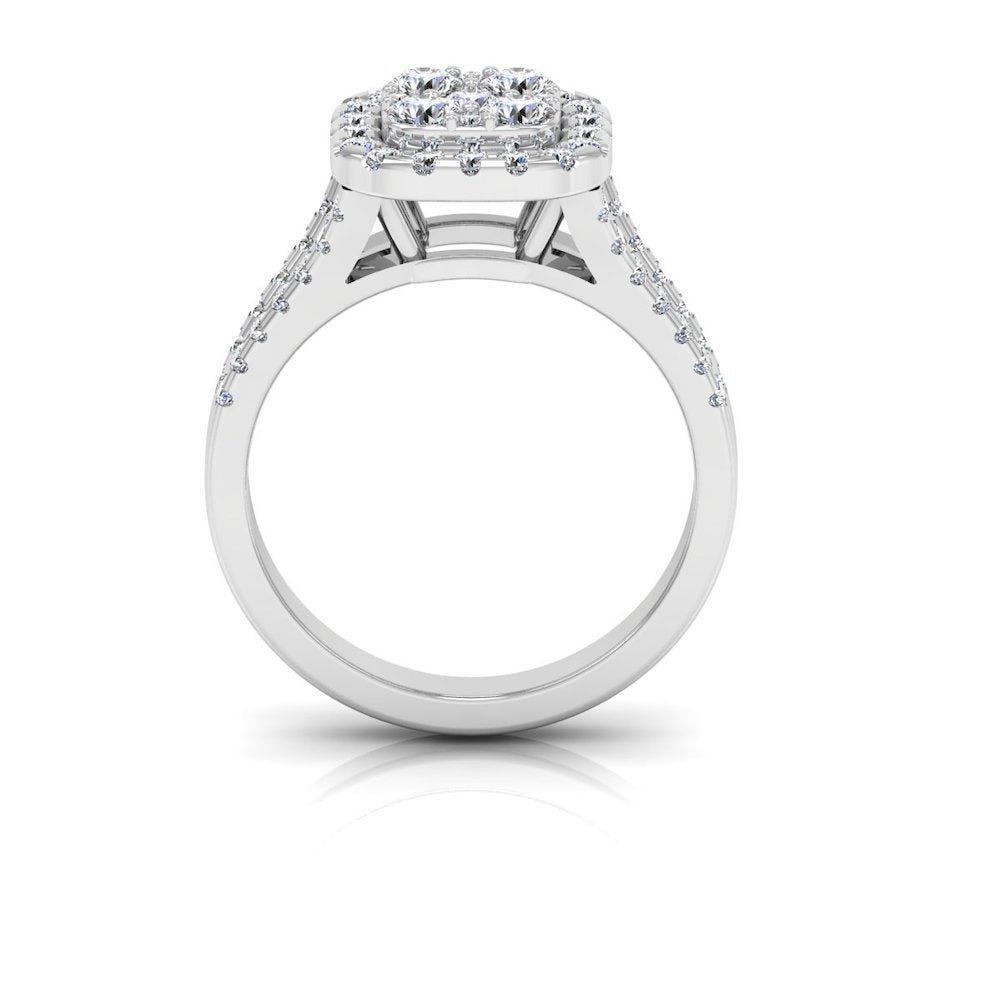Split Shank Brilliant Cut Moissanite Engagement Ring - Image 6