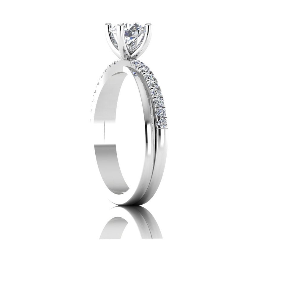 Twisted Moissanite Engagement Ring - Image 5