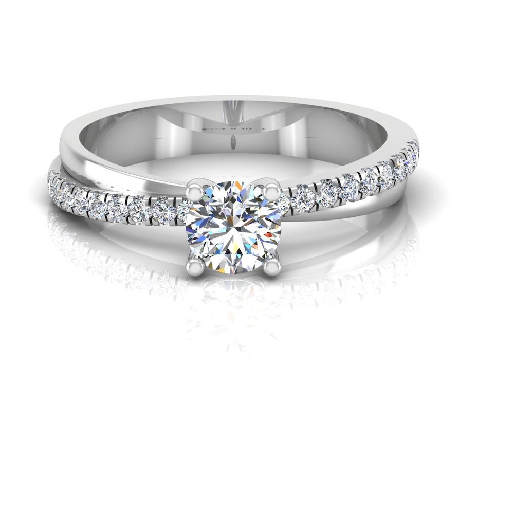 Twisted Moissanite Engagement Ring - Image 3