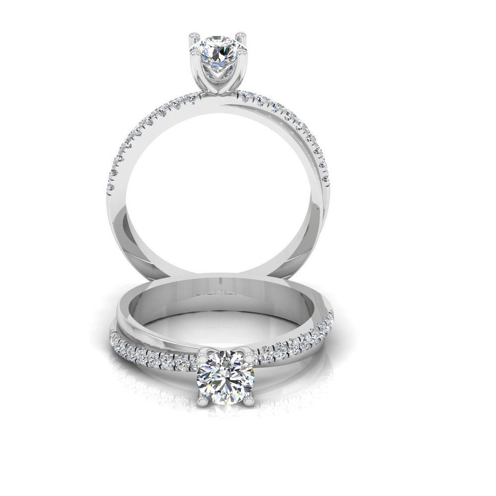 Twisted Moissanite Engagement Ring - Image 4