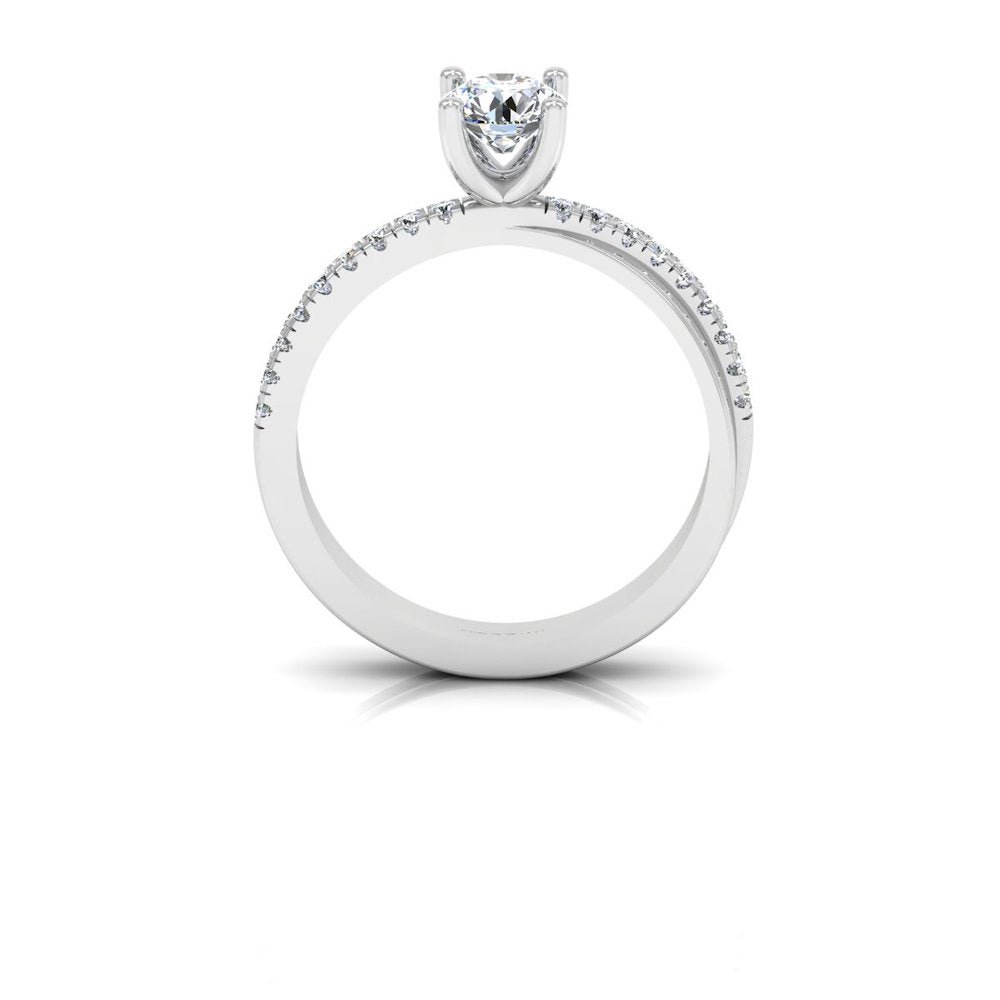 Twisted Moissanite Engagement Ring - Image 7