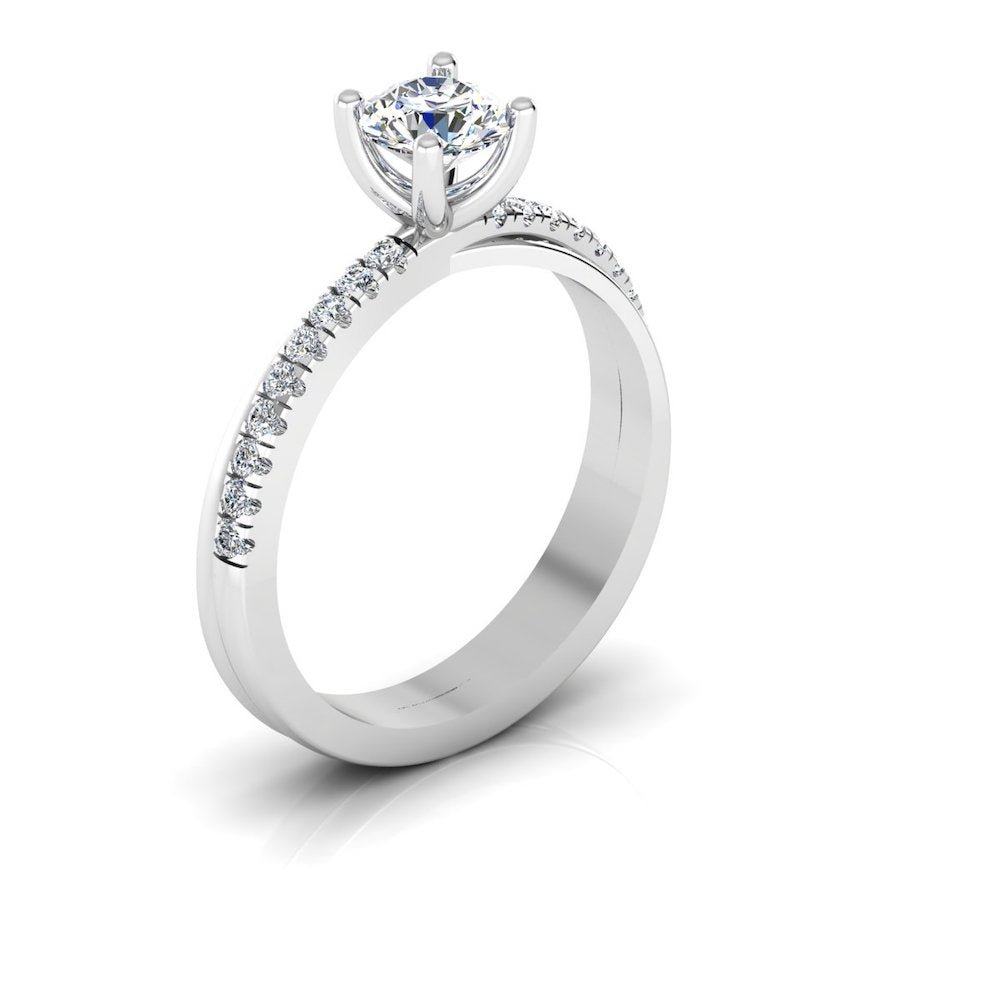 Twisted Moissanite Engagement Ring - Image 6