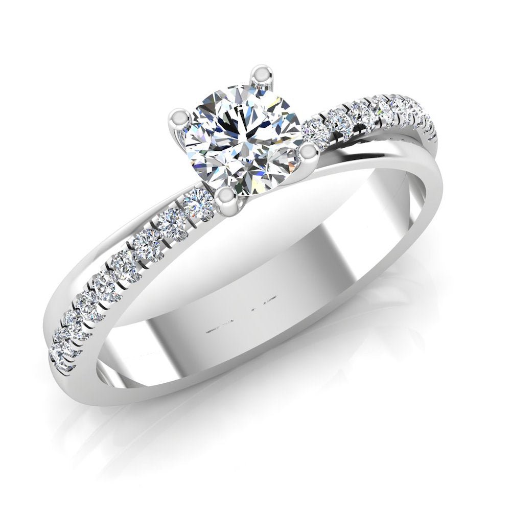 Twisted Moissanite Engagement Ring - Image 2