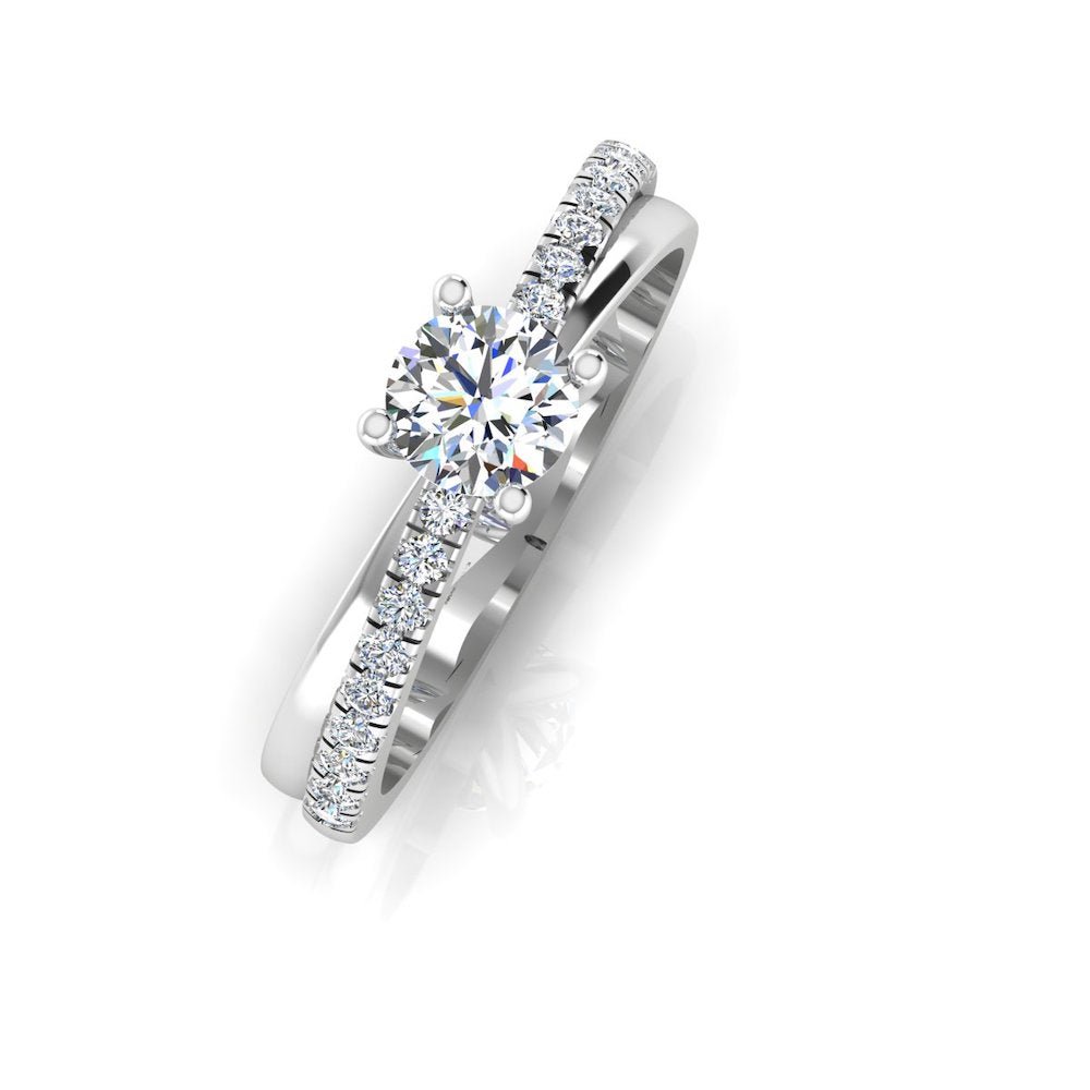 Twisted Moissanite Engagement Ring - Image 8